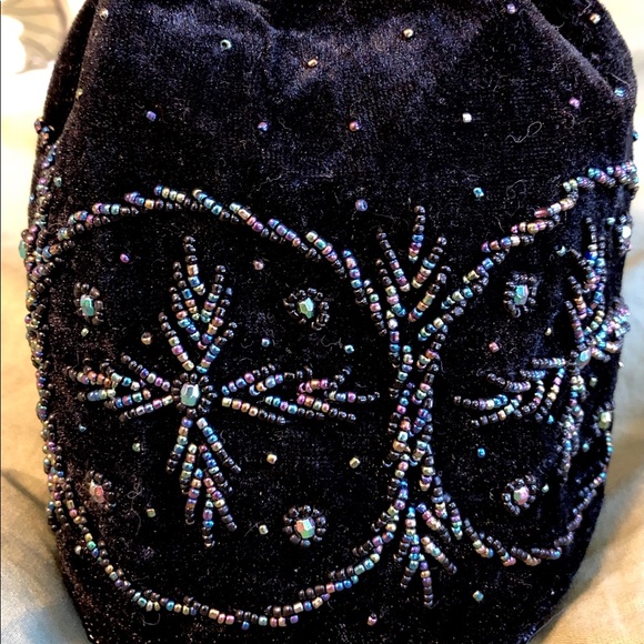 SOLD!!! 3/$40 Handmade and Beaded Cinch Purse from Hungary - Picture 2 of 6